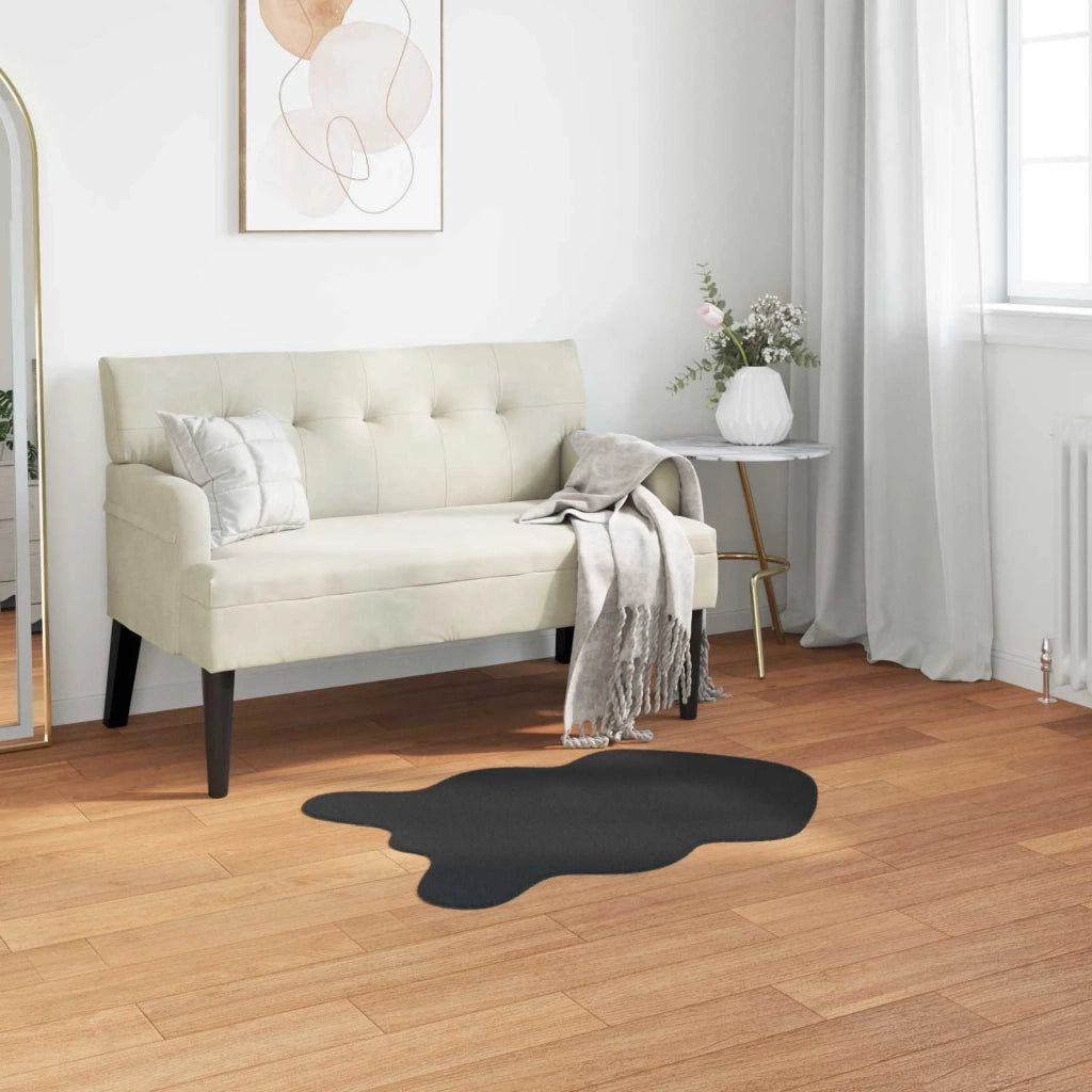 Tappeto antiscivolo in sintetica di coniglio OLITE Nero 42021740