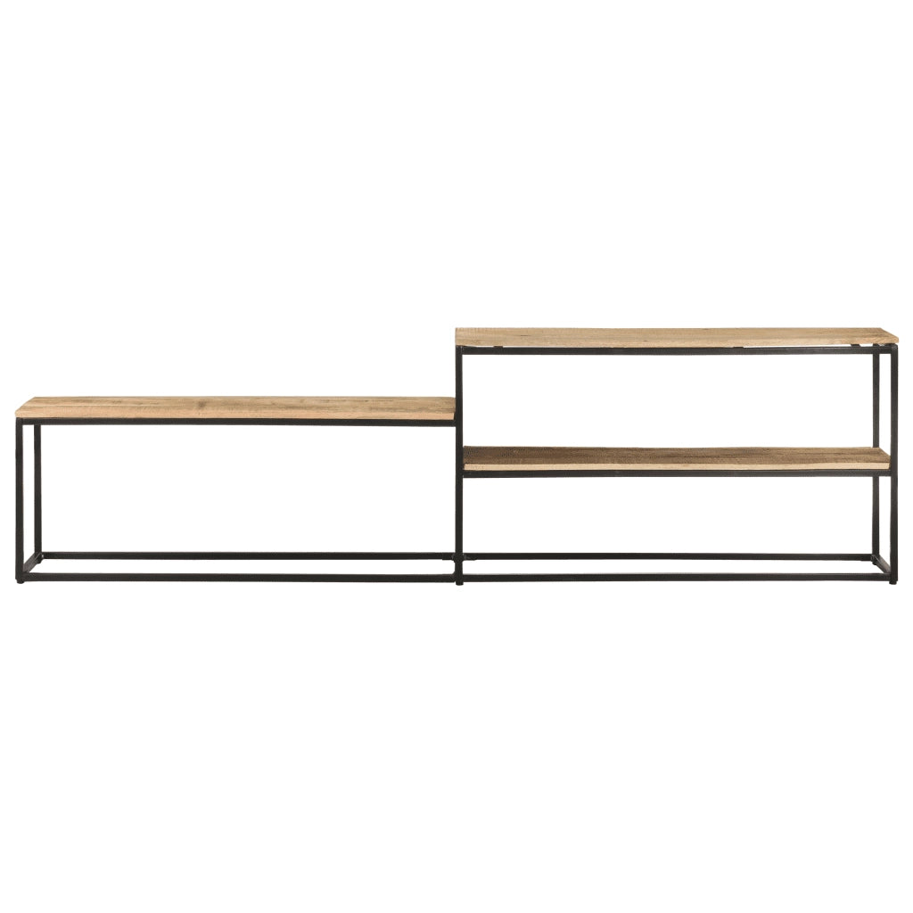 Mobile Porta TV-Mobile per TV-Credenza TV 180x30x50cm in Legno di Mango Grezzo