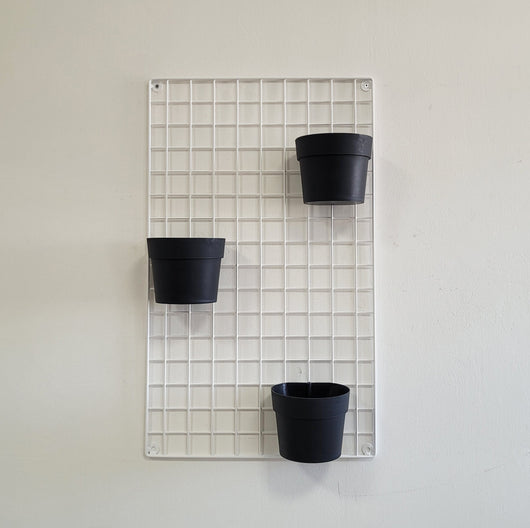 Tecnokit Fioriera a parete Comby Green in acciaio cm 48x80 con 3 vasetti comby inclusi