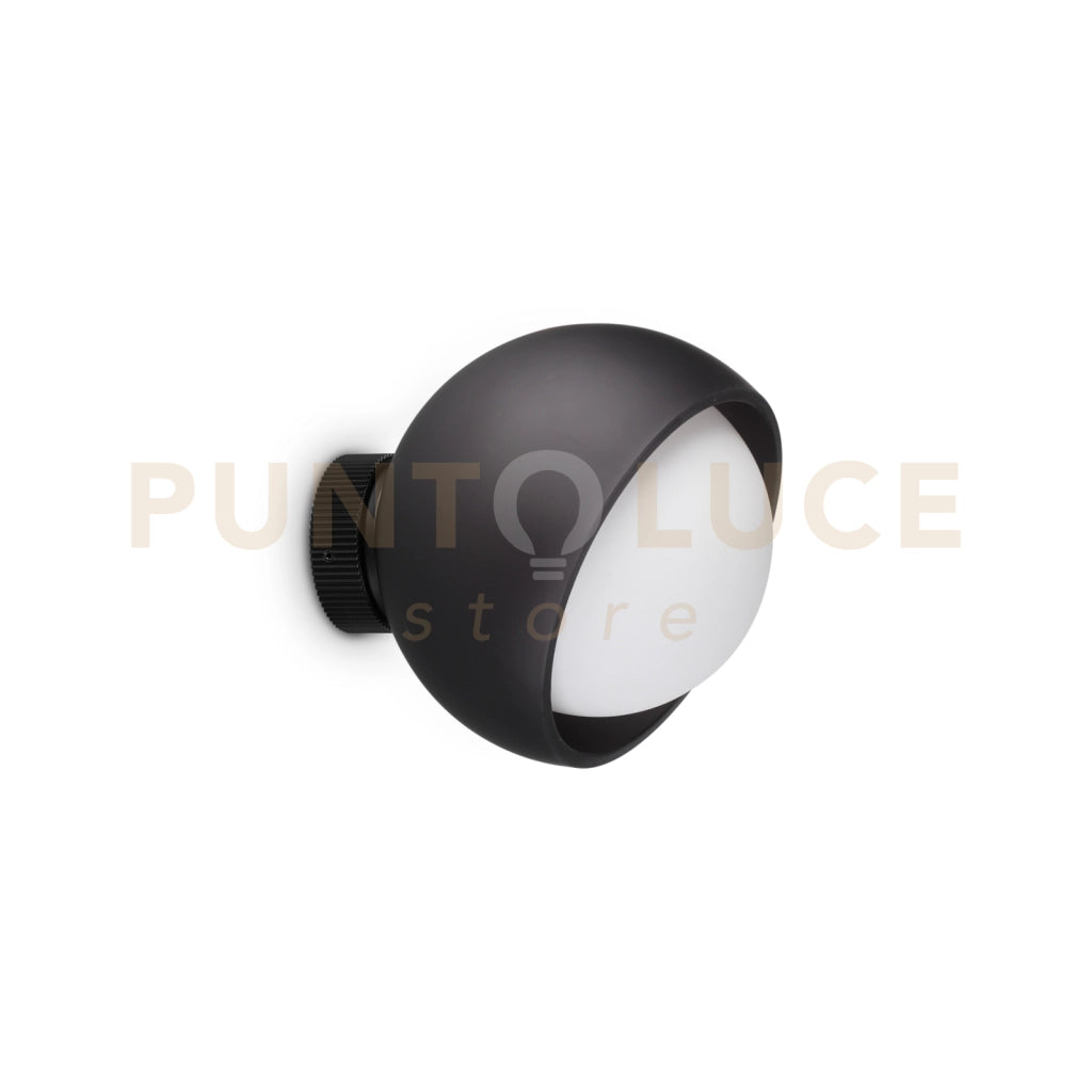 BLOOM APPLIQUE A PARETE 1 LUCE ATTACCO E27 LAMPADINA INCLUSA NERO