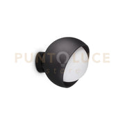 BLOOM APPLIQUE A PARETE 1 LUCE ATTACCO E27 LAMPADINA INCLUSA NERO