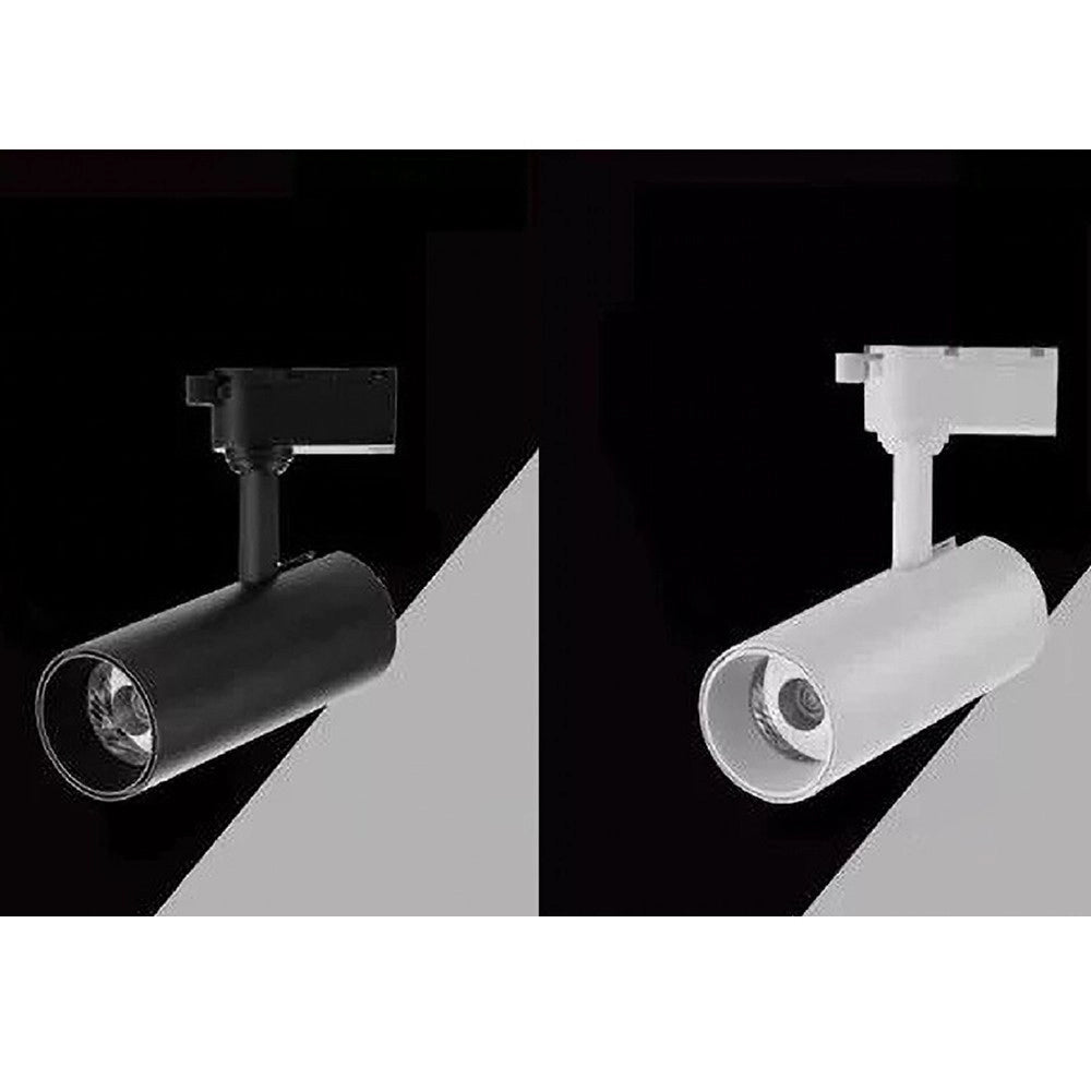 Trade Shop - Lampada Faretto Led Per Binario Monofase 30w Luce Cct Ip20 Bianco Nero Sl-30w-3c -