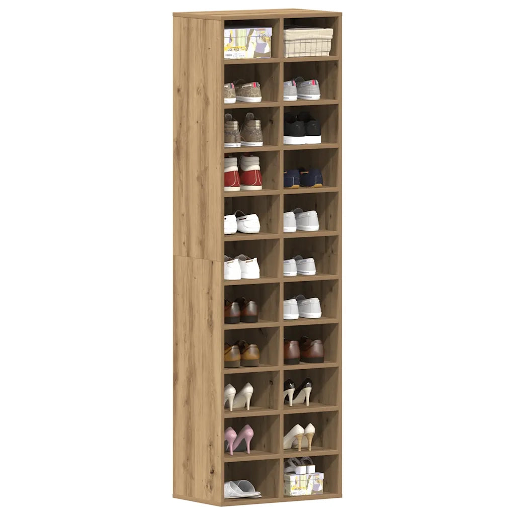 Scarpiera Rovere Artigianale 54x34x183 cm in Legno Multistrato