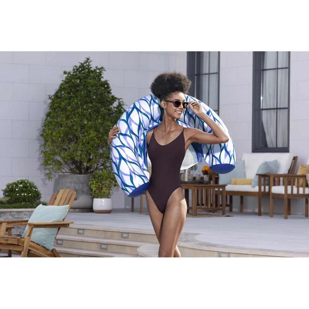 Trade Shop - Sdraio Poltrona Gonfiabile Galleggiante Summer Sway In Rete Da Piscina Mare Lago 43922 -