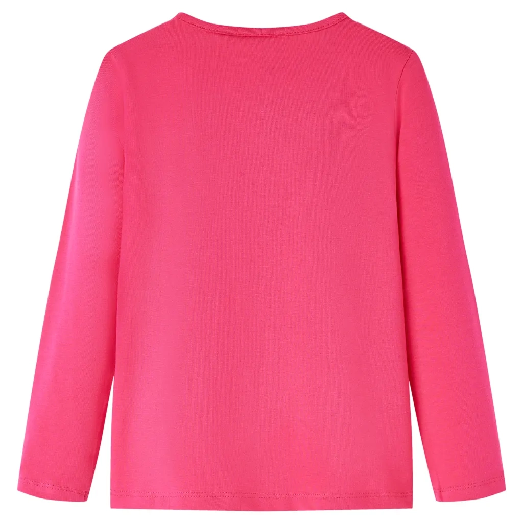 Maglietta da Bambina a Maniche Lunghe Fucsia 104 13530