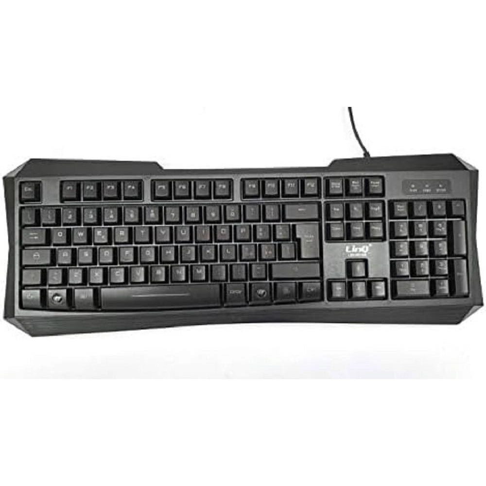 Trade Shop - Tastiera Mouse Retroilluminata Gaming Con Cavo Usb Led Rgb Ergonomica Led-mk1568 -