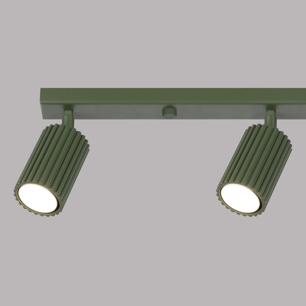 Plafoniera moderna oliva 81cm 4 spot GU10 Gravio Pure Lume