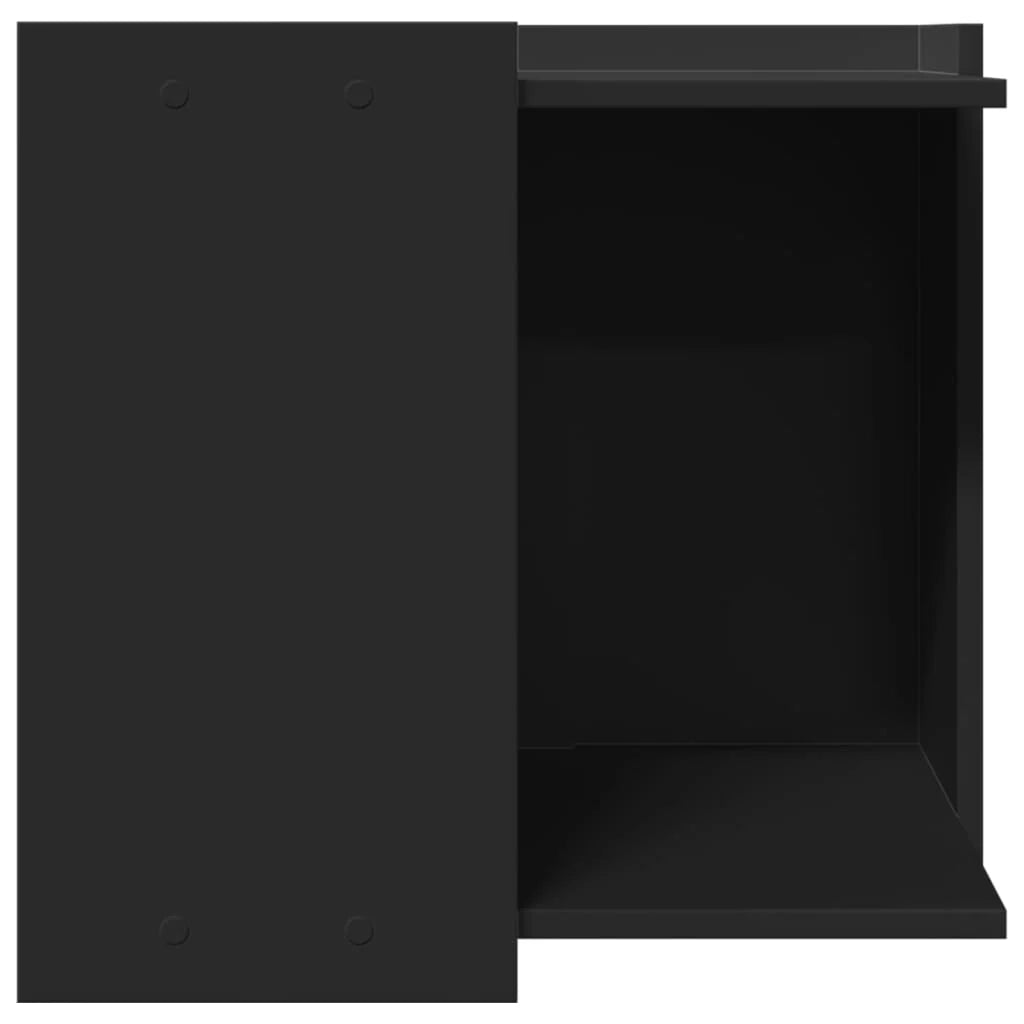 Mobiletto per lettiera per gatti in legno ingegnerizzato nero 02_0043327