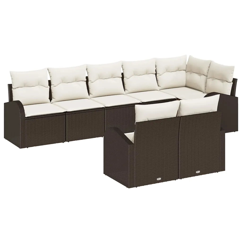 Set Divano da Giardino 8 pcs polyrattan
