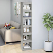 Libreria Divisorio-Scaffale per Libri-Mobile di Stoccaggio Grigio Cemento 40x30x198 cm