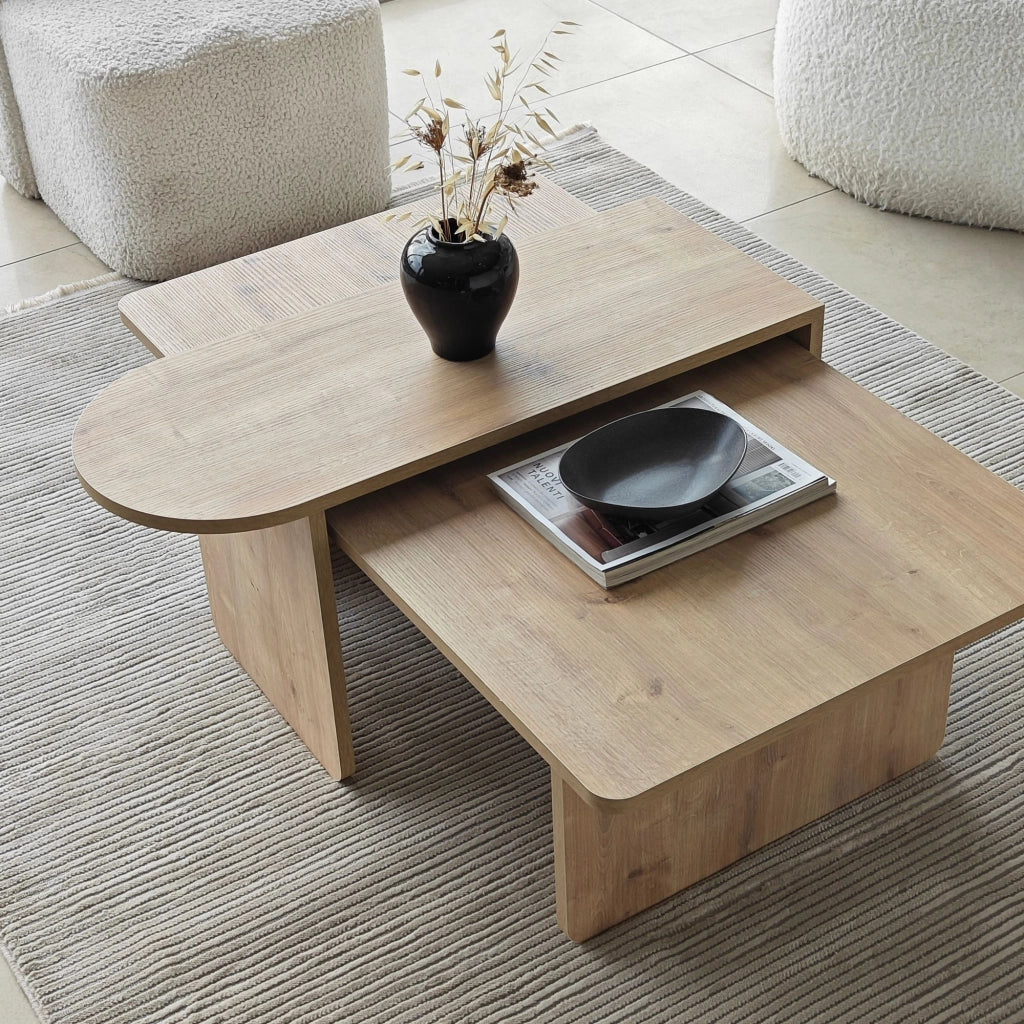 Set di tavolini in legno "Paris" 105 x 60 x 35 cm - Bronzo