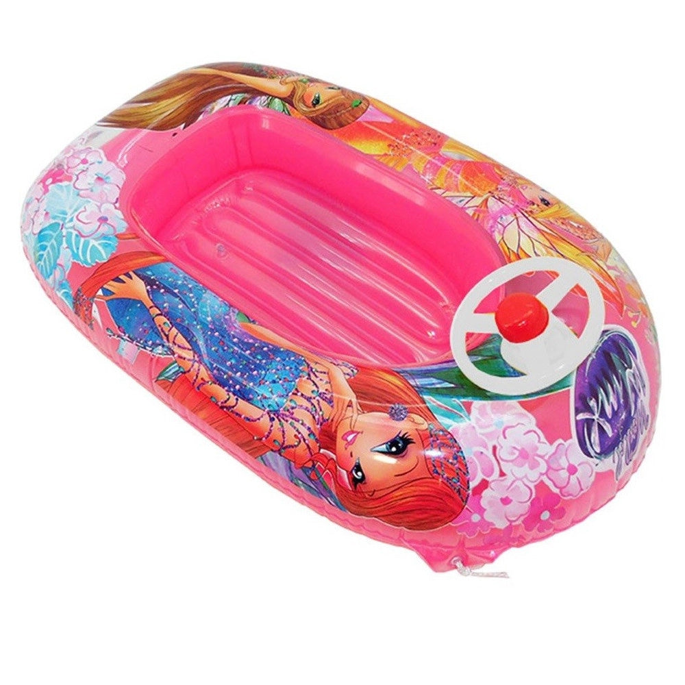 Trade Shop - Canottino Canotto Battellino Auto Con Volante Winx Cm100 Mare Spiaggia -