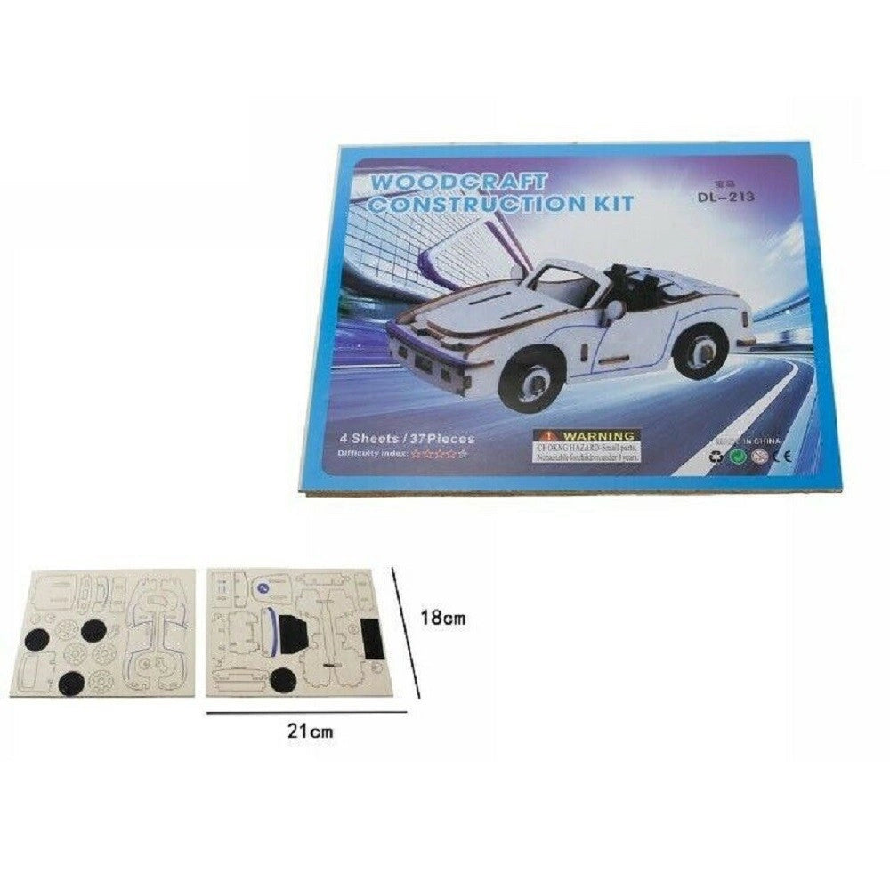 Trade Shop - Puzzle 3d Legno Auto Dl-213 Modellino Modellismo Collezione Gioco Bambini 07335 -