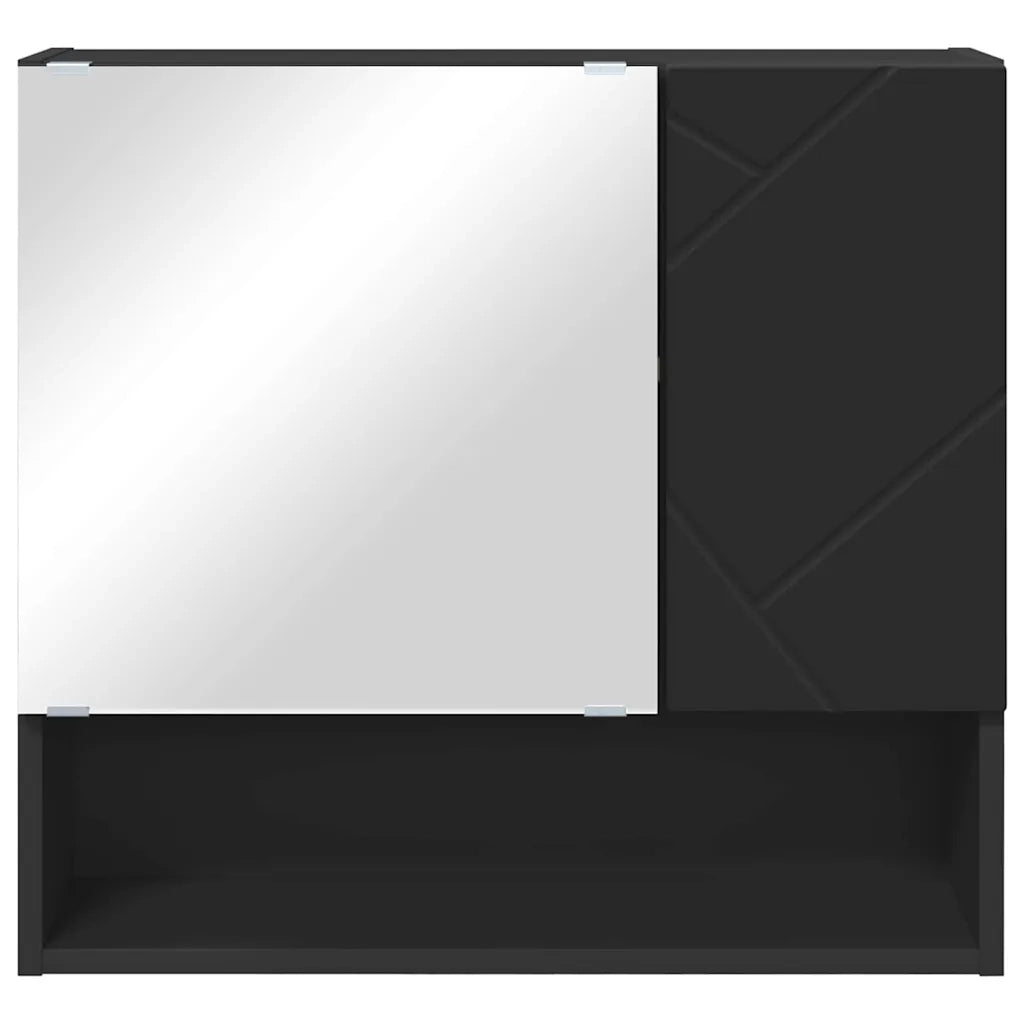 Mobiletto per specchio Nero 59 x 17 x 55 cm Legno multistrato