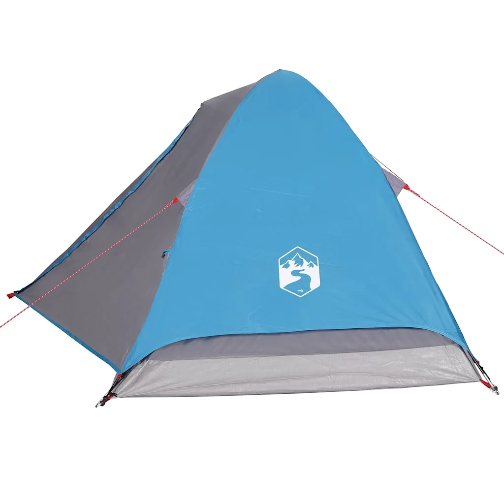 Tenda da Campeggio a Cupola per 2 Persone-Tenda per Escursionismo Blu Impermeabile 394439