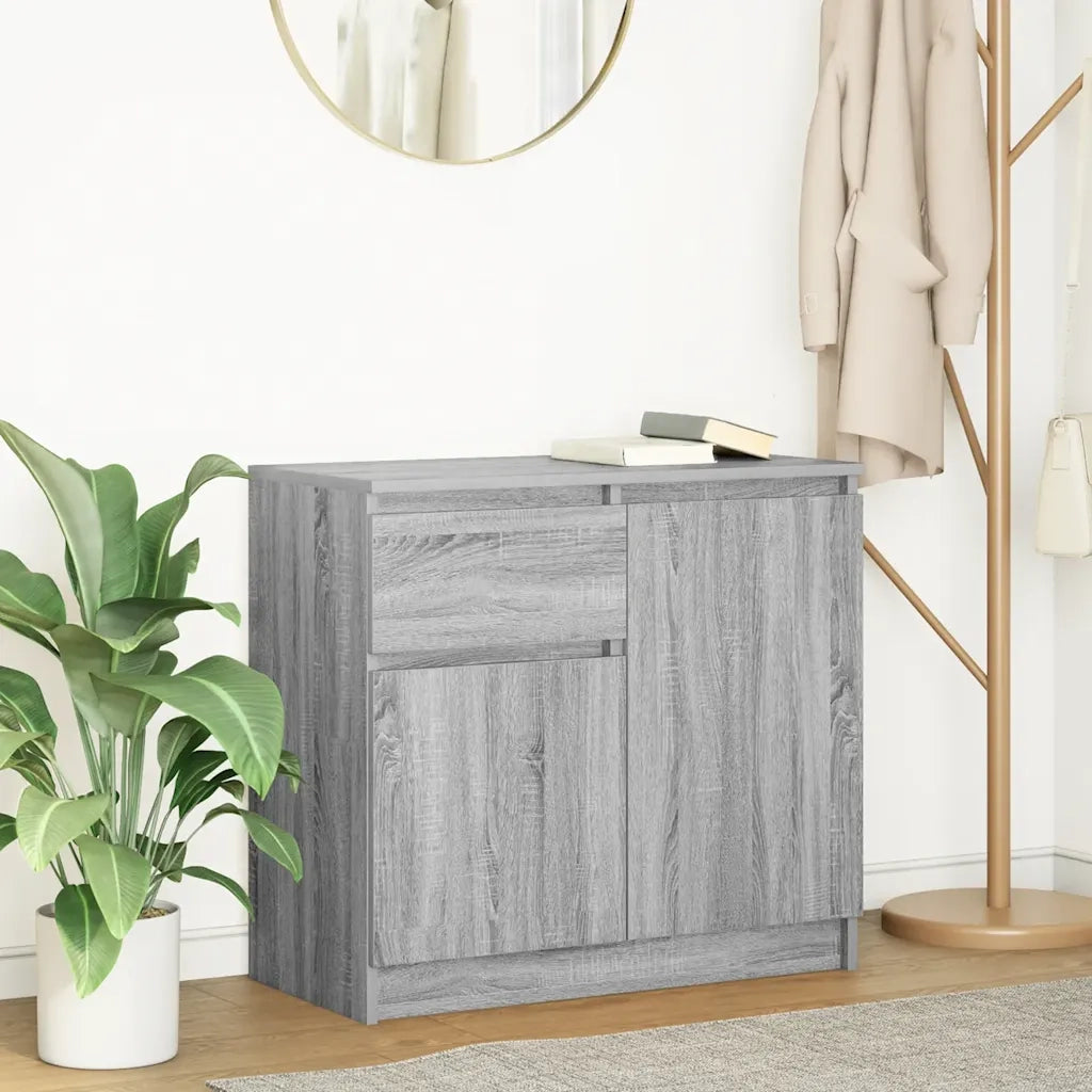 Credenza con Cassetto Grigio Sonoma 71x35x65 cm in Truciolato
