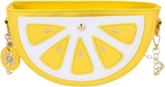 Borsa a spalla in forma di frutta per donne e ragazze - borsa a mano a forma di limone - borsa da crossbody 24x15cm