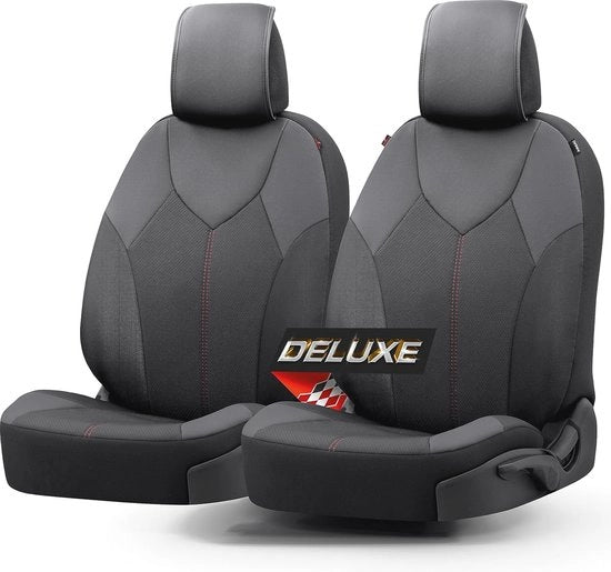 Autostoelhoezen Deluxe Portofino - Slipcovers Universali in Nero/Ros per Sedili Anteriori