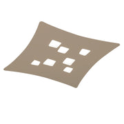 Plafoniera Isotta moderna 7 luci GX53 tortora - Lampada da soffitto in metallo curvato 62x69cm, design geometrico, max 7x8W, IP20, lampadine escluse