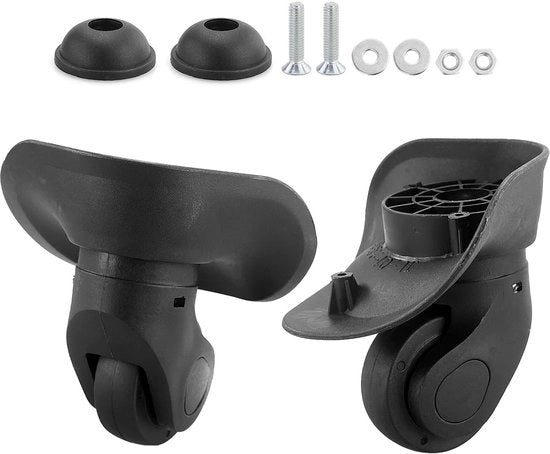 Schiene di sostituzione per valigie - Pieghevoli in plastica - Kit di accessori di riparazione - Assorbe shock - Antiscivolo - Adatto per valigie a rotelle - Ruote di scorta per valigie