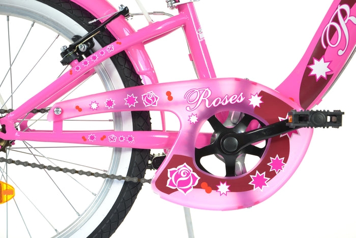 SCH ROSES 20", bicicletta per bambini, bici bambina, adatta a bambini tra i 6 e i 10 anni, per altezza tra 120 e 155 cm,