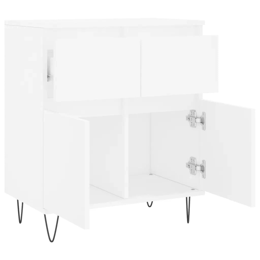 vidaXL Credenza Bianca 60x35x70 cm in Legno Multistrato
