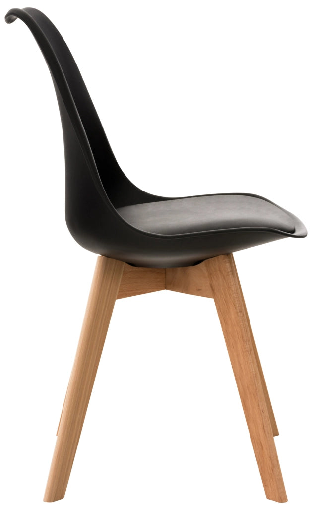 Sedia Pranzo Linares nero,Plastica