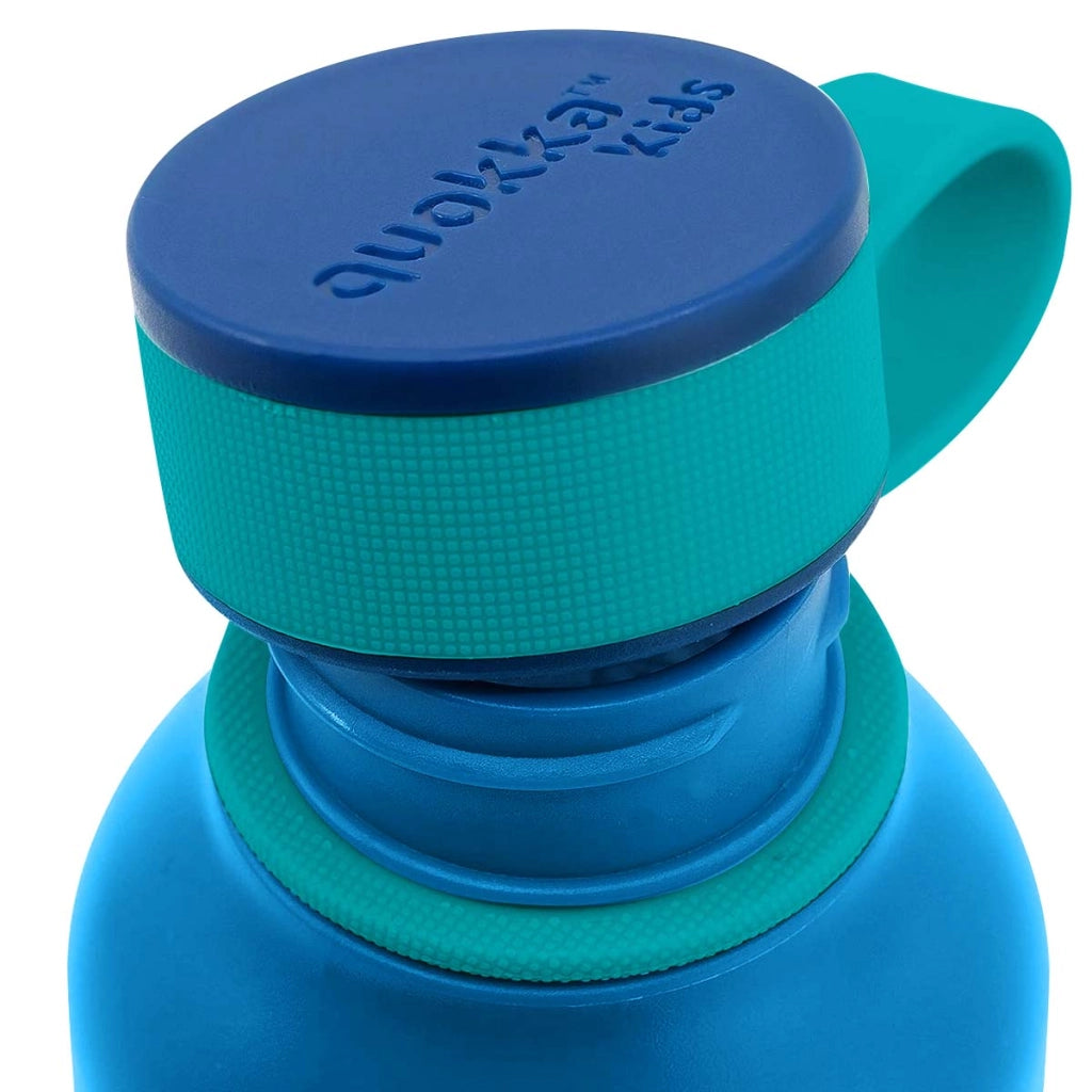 Borracca per Bambini 430ml Modello Ice Kids Motivo Animali Marini con Cinghia Blu Quokka