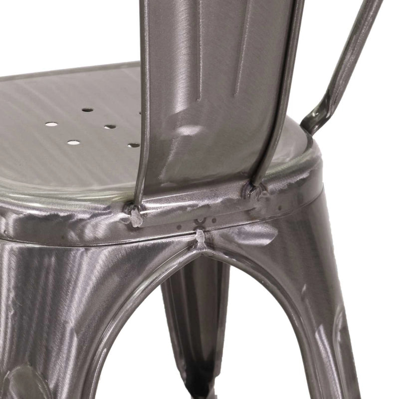 Sedia ferro new bristol galvanizzato cm 43x43h45/84