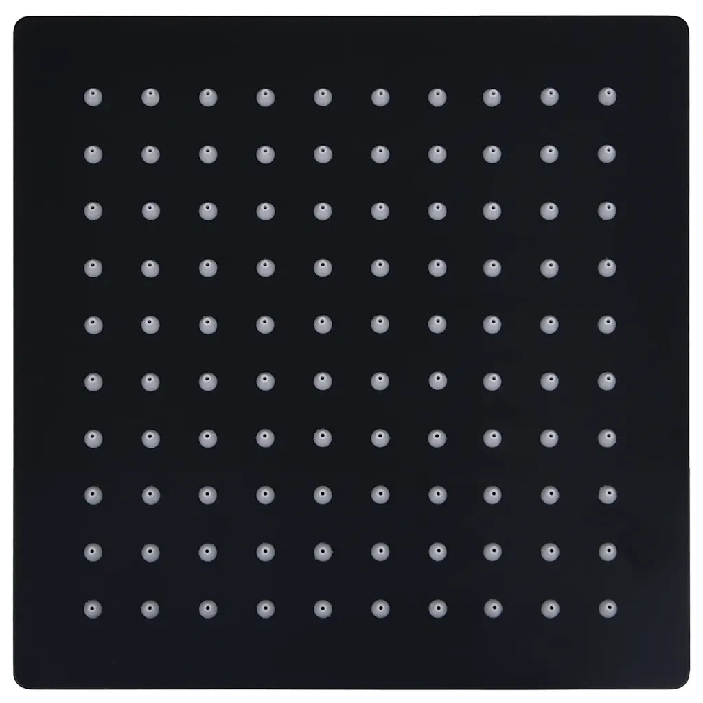 Testa Doccia a Pioggia in Acciaio Inoxe 20x20 cm Quadrata Nera CFW3824577