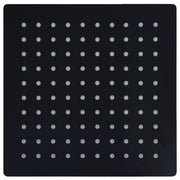 Testa Doccia a Pioggia in Acciaio Inoxe 20x20 cm Quadrata Nera CFW3824577