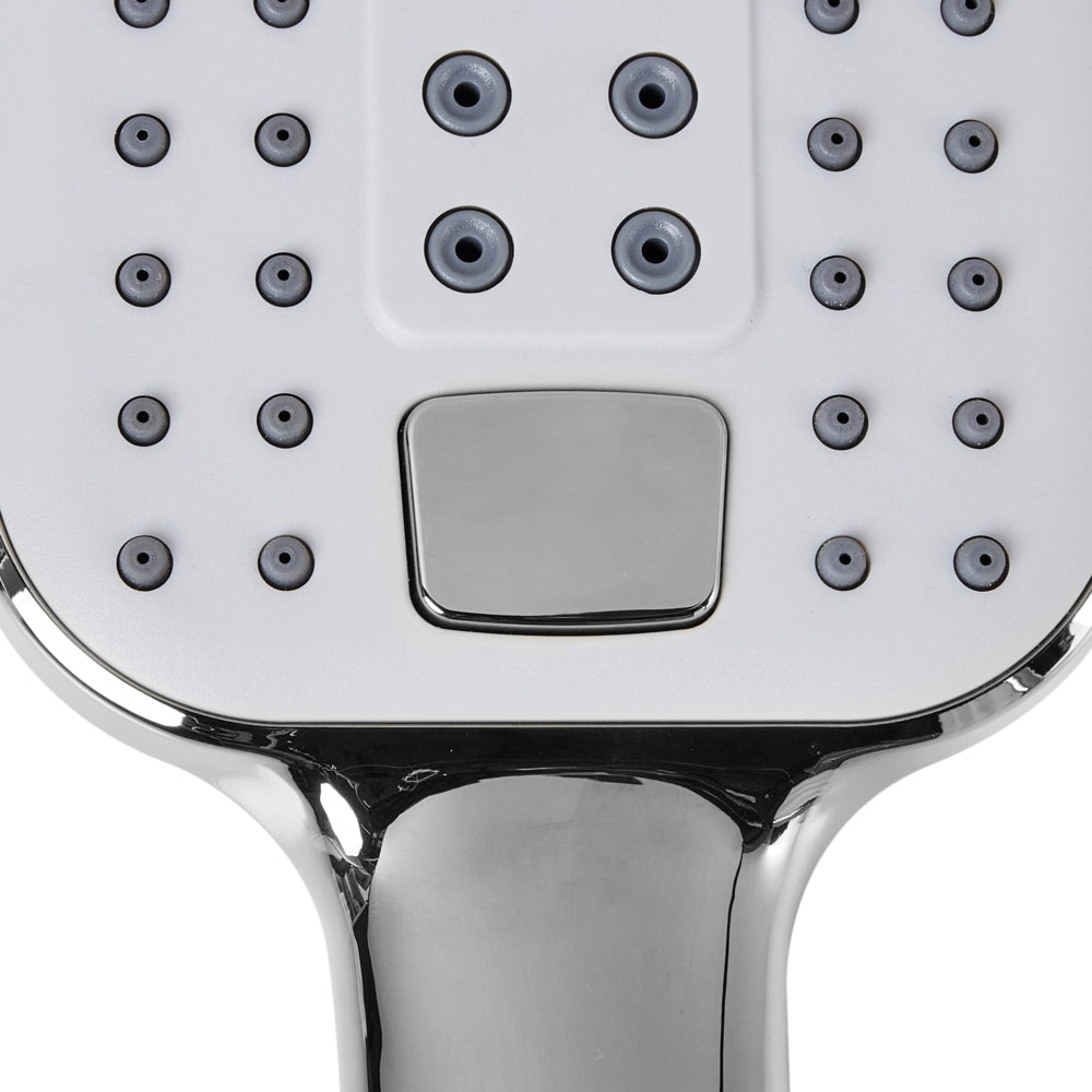 Soffione doccia con tubo flessibile in metallo argentato 4 modalità di spruzzo Moderno
