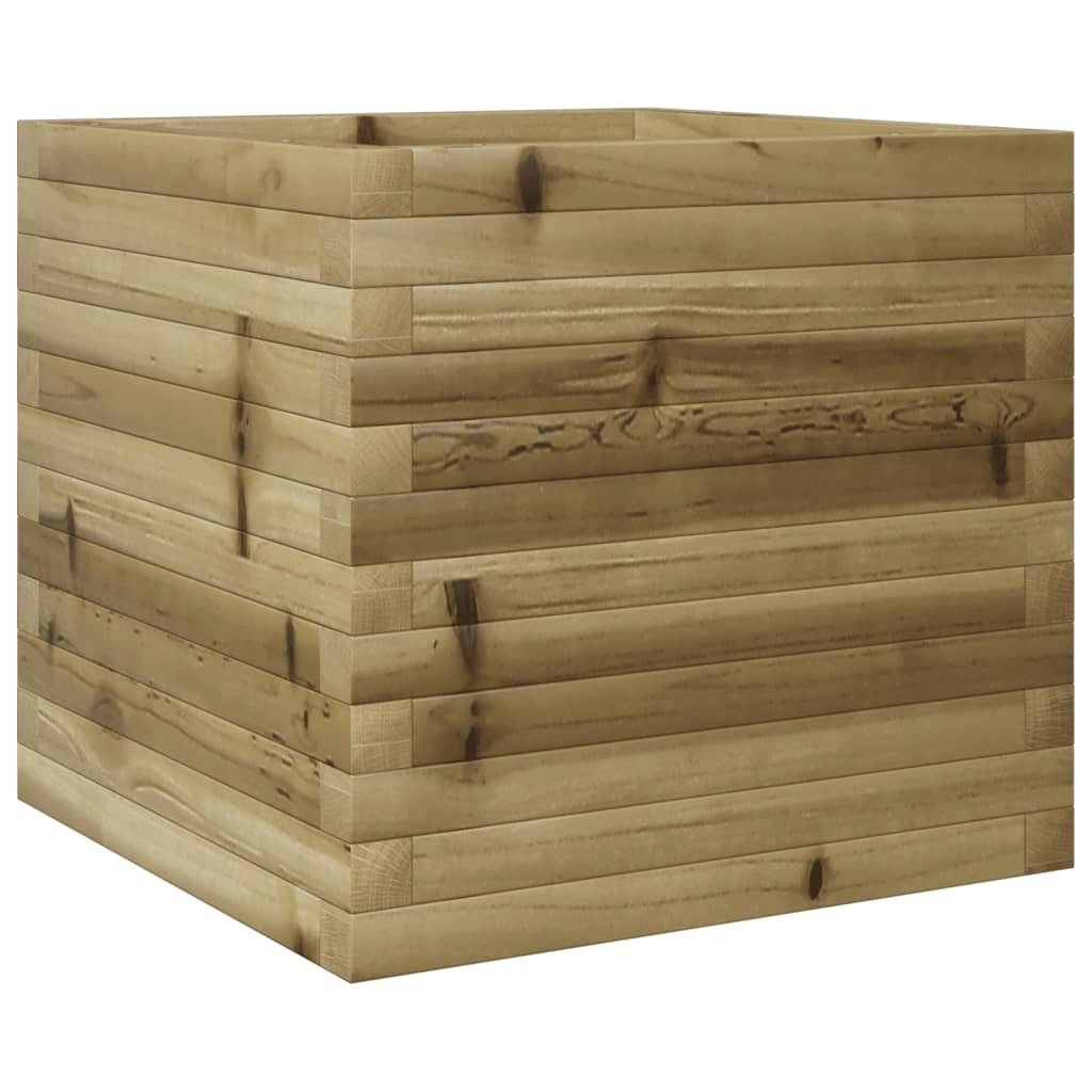 Fioriera rialzata per piante e fiori terrazza giardino 50 x 50 x 45,5 cm legno di pino impregnato marrone 02_0037635