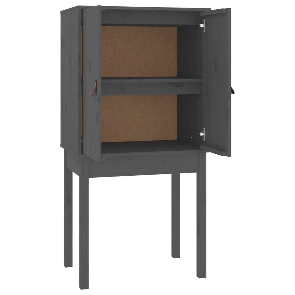 Buffet credenza cassettiera armadio mobile contenitore organizer cucina soggiorno salotto alto 60 x 40 x 120 cm legno di pino massiccio grigio 02_0034228