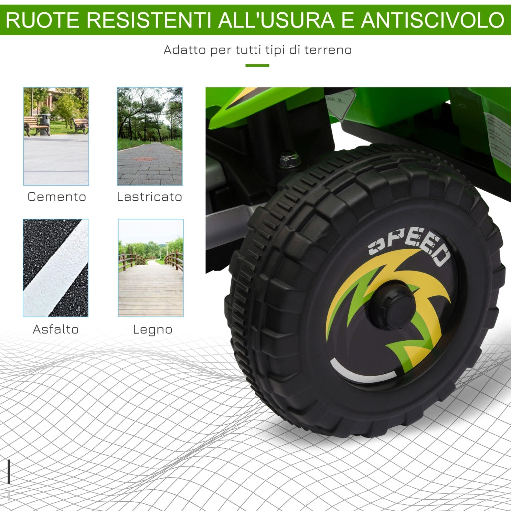 Quad Elettrico Bambini ¨C zephmum ¨C Verde 72x40x45.5 cm