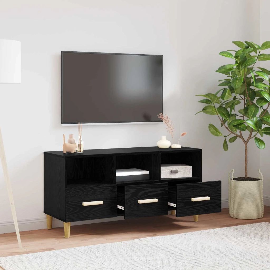Mobile TV 102 x 36 x 50 cm Rovere Nero Legno ingegnerizzato 8004201