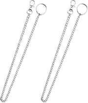 Sostegno per chiavi 50 cm - Acciaio inossidabile - Catena per pantaloni - Anello per chiavi - Ferro di cappa - Leggero e robusto - Catena per chiavi