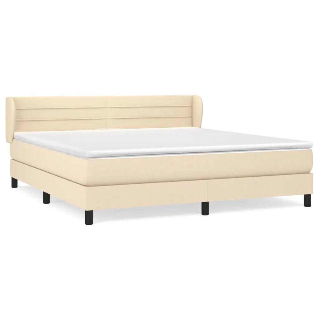Giroletto a Molle con Materasso Crema 180x200 cm in Tessuto 3126346