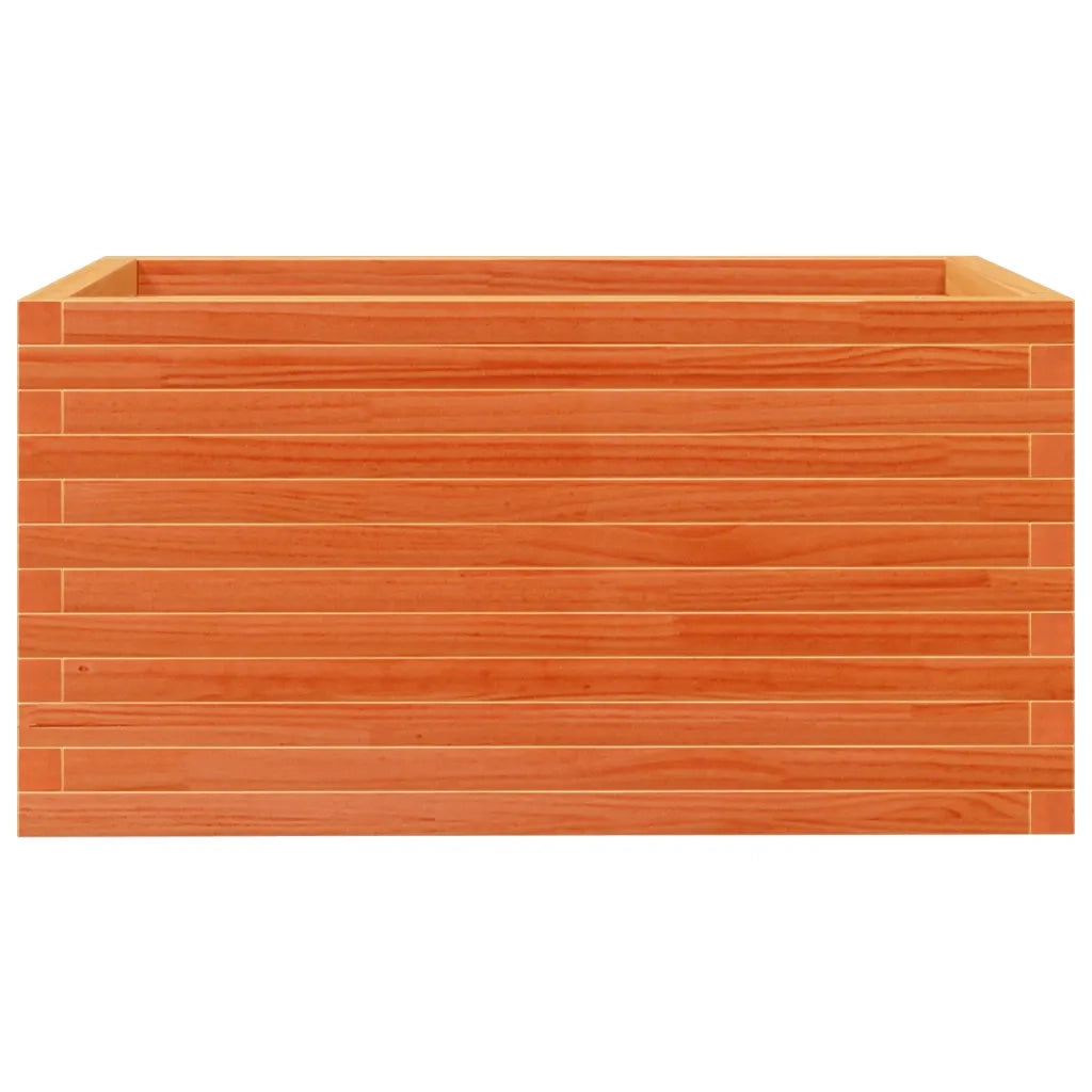 Fioriera Giardino-Vaso da Esterno-Contenitore per Piante Marrone Cera 90x60x45,5cm Legno Massello Pino