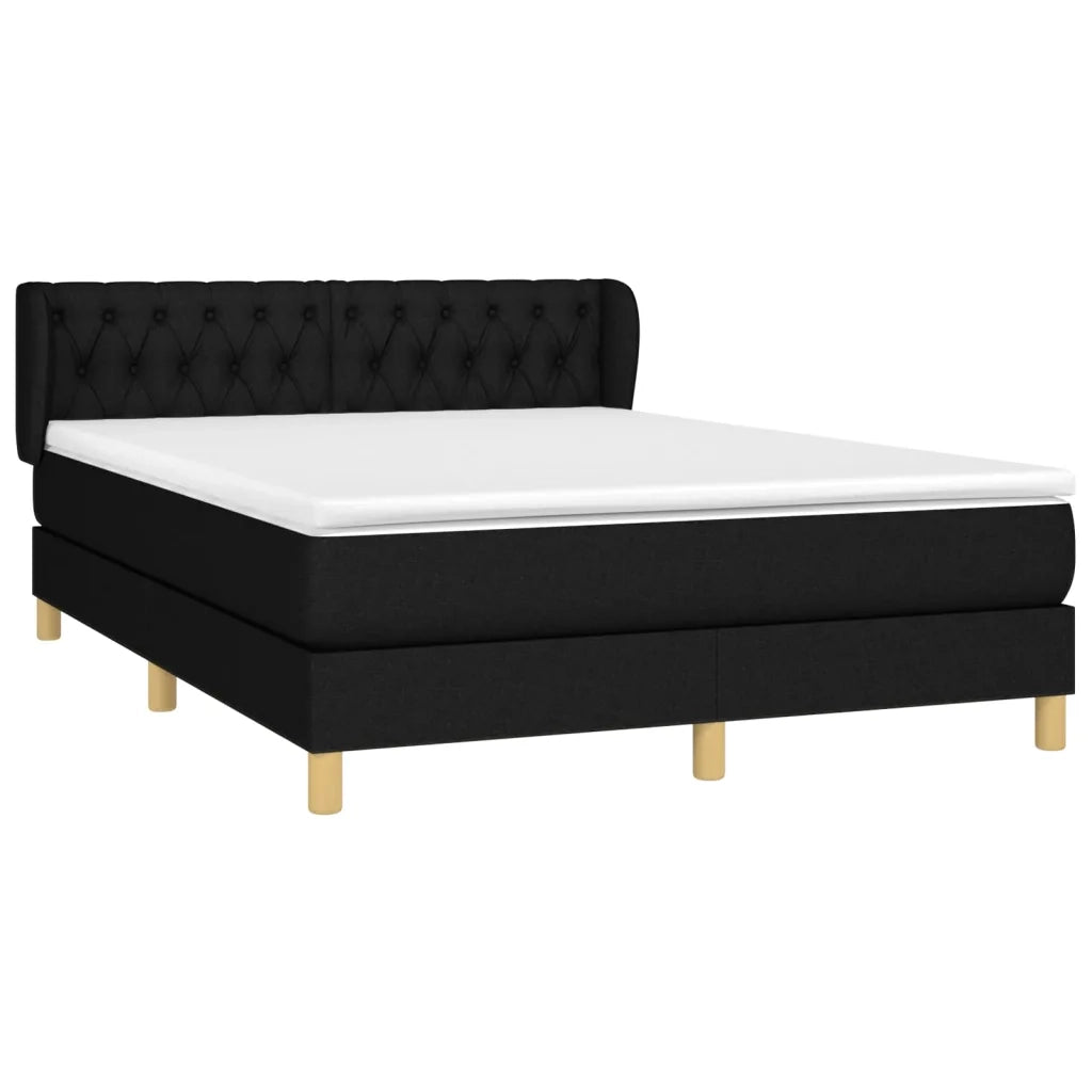 Giroletto a Molle con Materasso Nero 140x190 cm in Tessuto cod mxl 58473