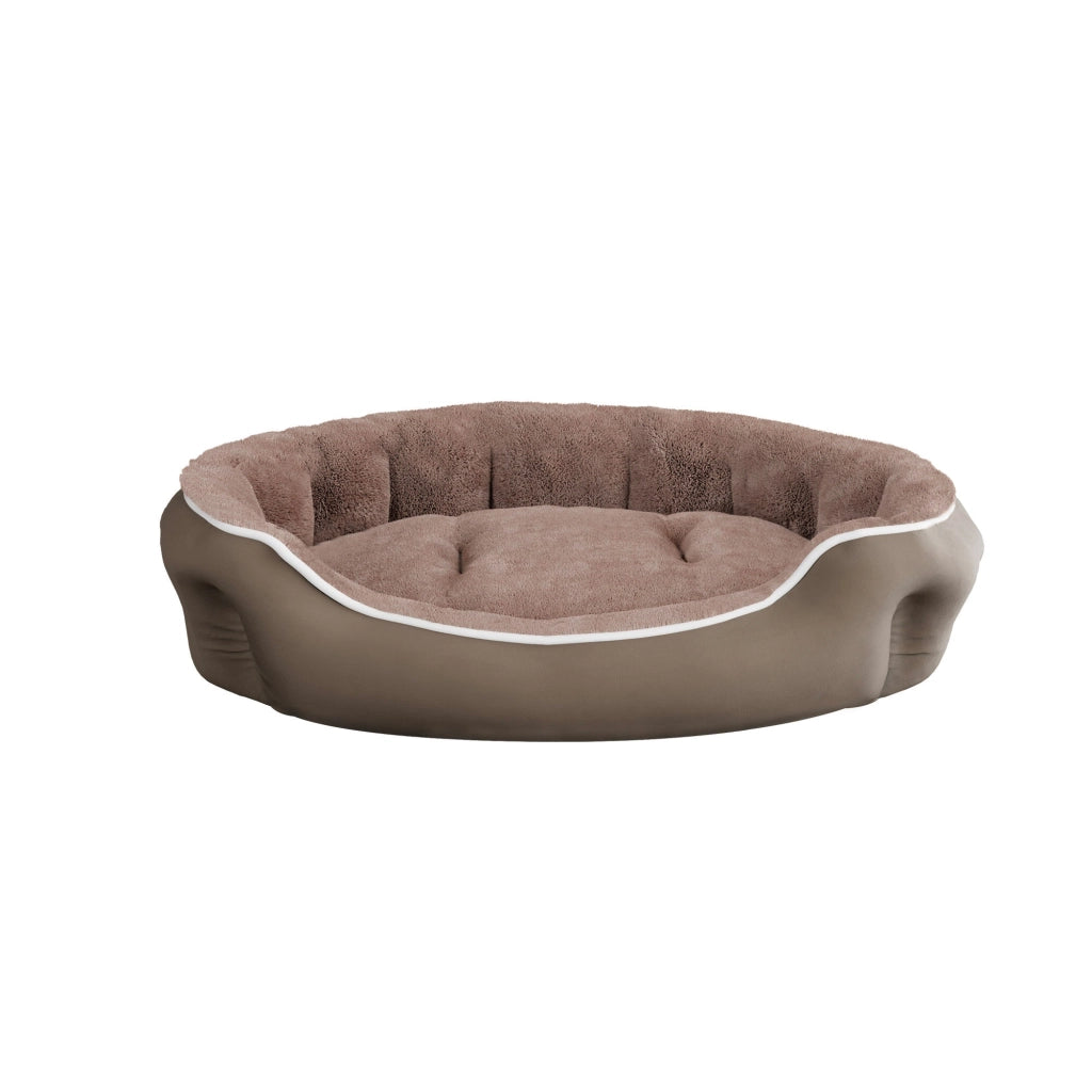 Cuccia Imbottita per Cani e Gatti 48x42x16cm in Poliestere Coccole Beige