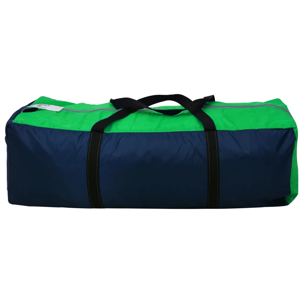 Tenda da campeggio in poliestere per 9 persone blu e verde cod mxl 73706