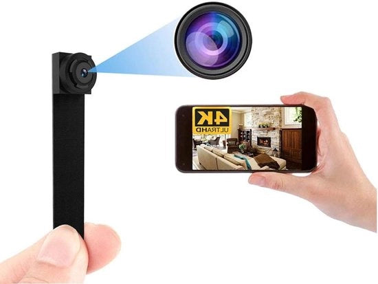 Camera Wi-Fi Mini 4K HD con Rilevamento Movimento e Visualizzazione Remota - Supporta Android/iOS - 32 GB