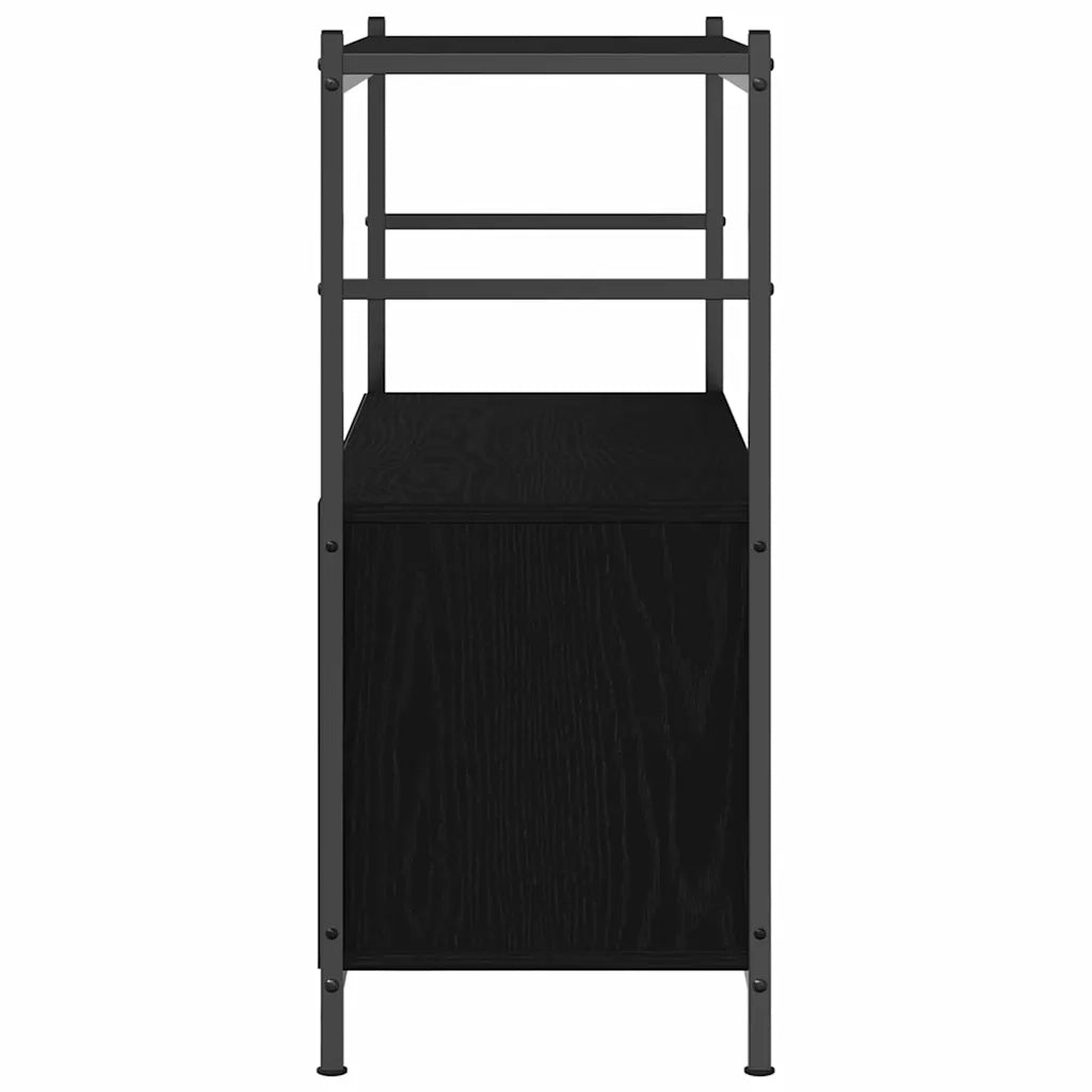 Libreria-Scaffale per Libri-Mobile di Stoccaggio Rovere nero 80 x 30 x 78.5 cm Legno multistrato