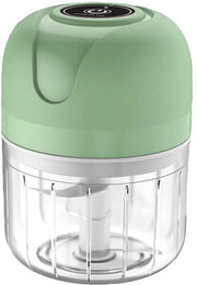 Mini trituratore di aglio - Aiuto da cucina wireless - Verde - Trattamento alimentare - Per tritare finemente verdure e noci - Compatto e maneggevole