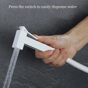 Bidet Manuale a Mano per Bagno con Water Freddo, Asciugamano per Bambini, Kit di Installazione a Parete per Bidet Manuale a Mano con Fusto in Ottone, Modello Quadrato