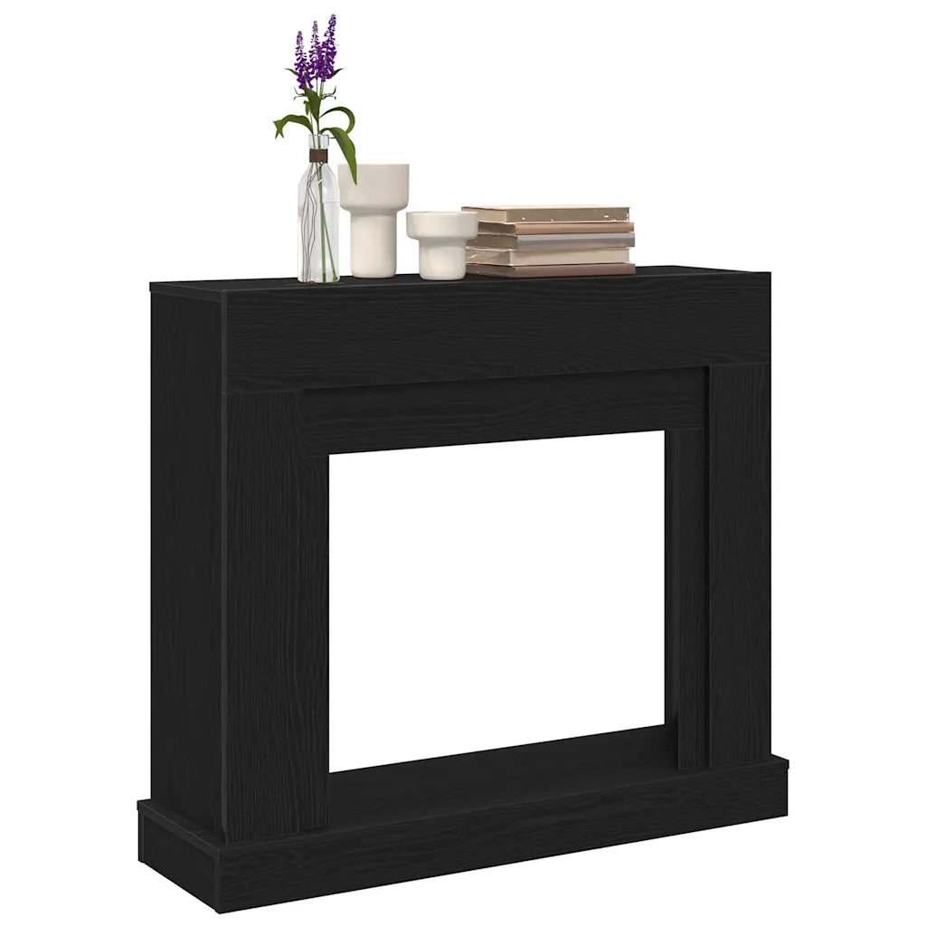 Cornice per Camino Rovere Nero 100x30x87,5 cm in Truciolato