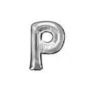Trade Shop - Palloncino Gonfiabile Elio Lettera P Argento 35 Cm Compleanno Festa Party Casa -