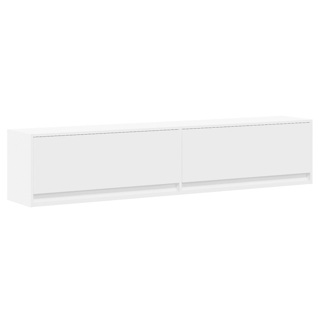 Mobile TV a Parete con LED Bianco 180x31x38 cm 3307947