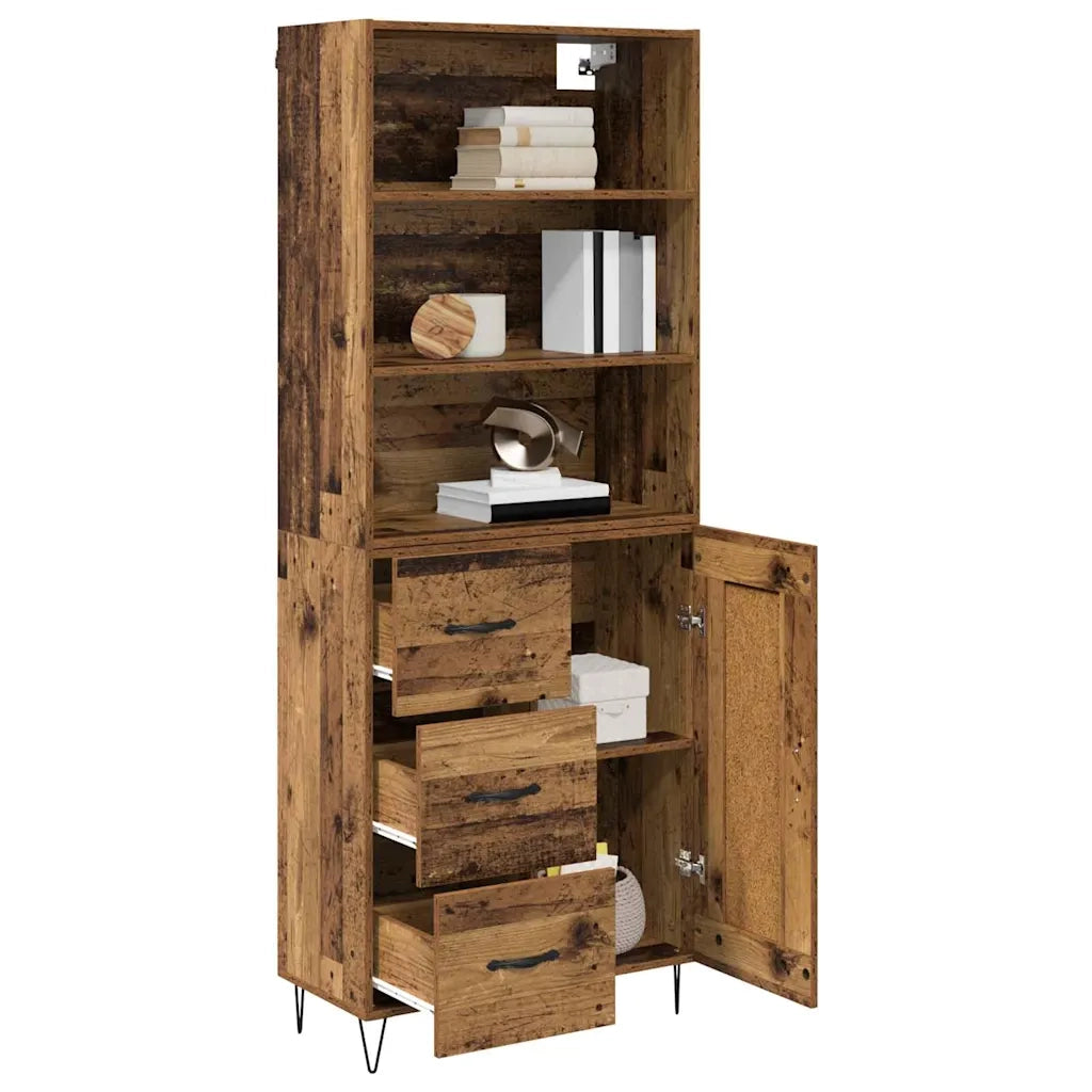 Credenza-Buffet-Armadio da cucina Legno vecchio 69,5 x 34 x 180 cm Legno multistrato 963667